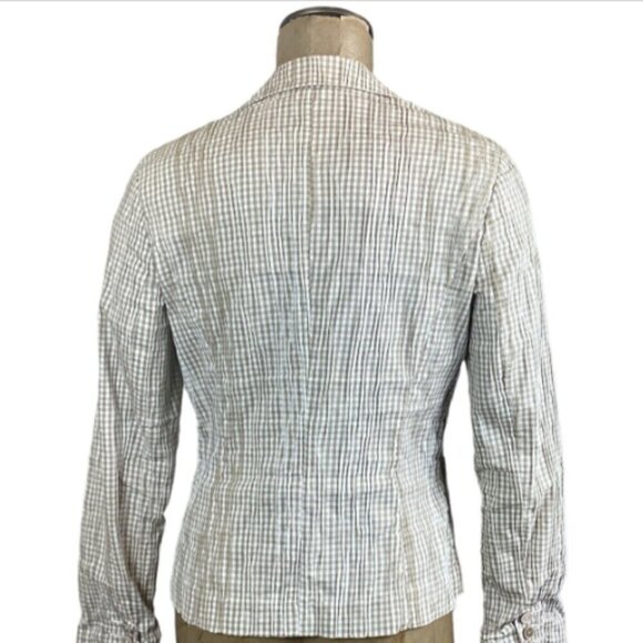 Cabi Ginger Snap Gingham Seersucker Blazer Jacket Sz S #298G - Picture 9 of 12